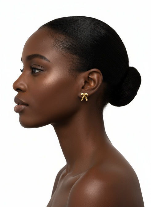 Akofena Adinkra Stud Earrings and Necklace Set - Adinkra Stainless Steel