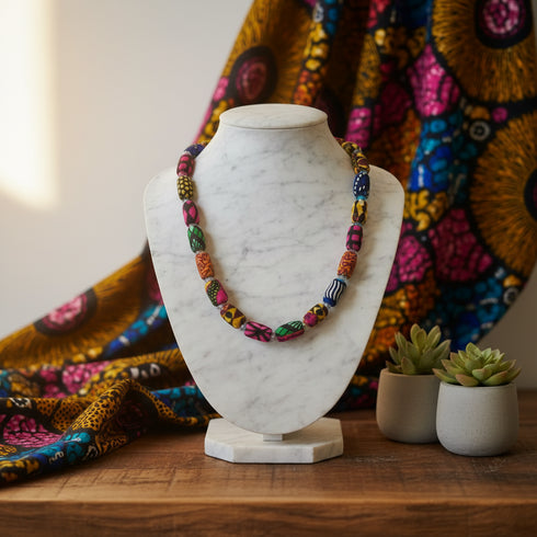 Pan-African Palette Ankara Necklace