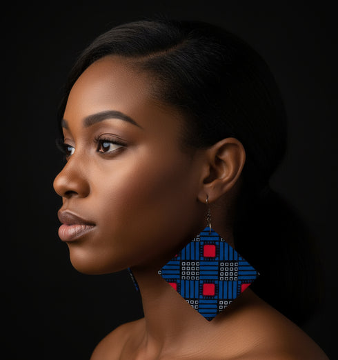 Urban Geometry Ankara Earrings