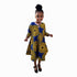 BINTA Ankara African Print Flare Jacket Dress for Girls