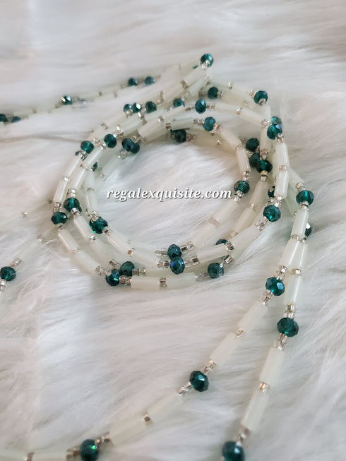 Shaka Lights Out Waist Beads - green