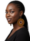 Jei-No Circular Chic Ankara Print Earrings