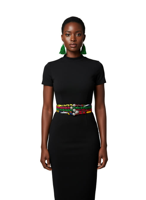 Kaleidoscope Ankara Twist Belt