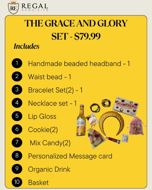 GRACE AND GLORY Handmade African Jewelry and Gift Basket Set