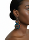 ESENAM Radiant Rosette Double Folded Ankara Earrings