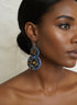 ESENAM Radiant Rosette Double Folded Ankara Earrings