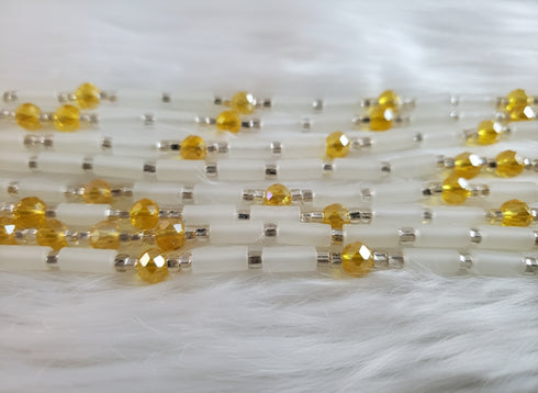 Shaka Lights Out Waist Beads - yellow - Glows in the dark