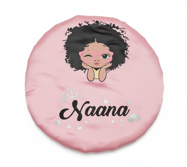 NAANA BLACKWATER African KIDS Handmade KIDS Silk Bonnet With NAANA Band Design