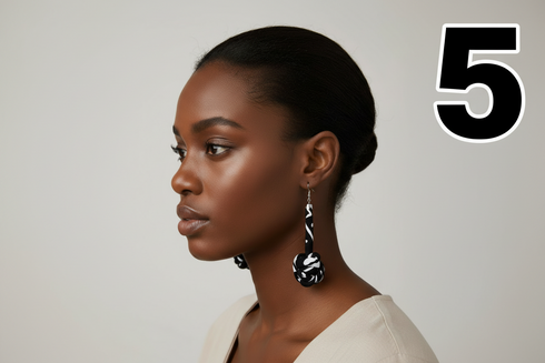 Ade-A-Oye Bubble Teardrop Ankara Earrings