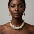 Lumina handmade elegance woven seed bead necklace earring set