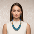 Azura handmade elegance woven seed bead necklace earring set