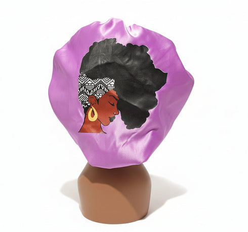 AFRICAN QUEEN BLACKWATER African Woman Handmade Silk Bonnet With African Queen Band Design