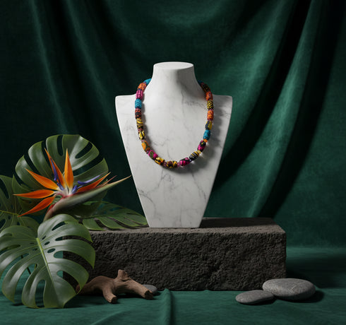 Pan-African Palette Ankara Necklace