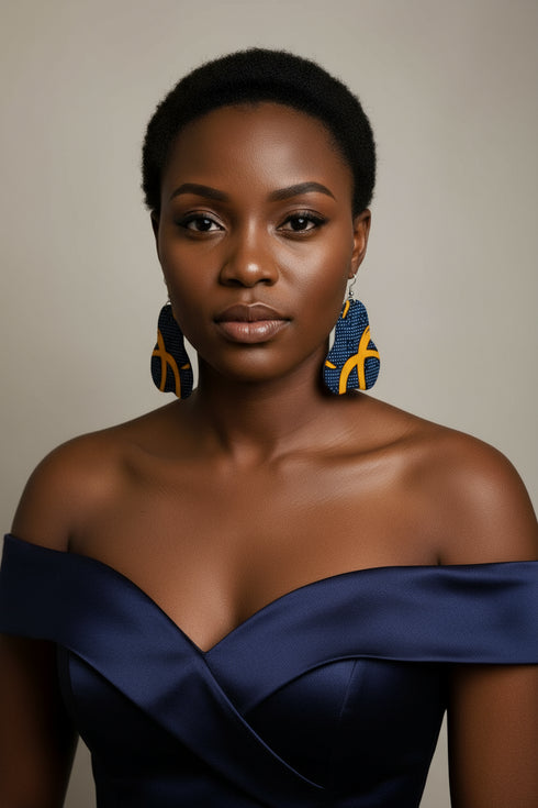 Midnight Melody Ankara Earrings