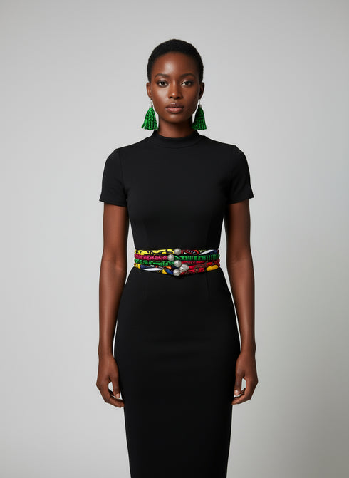 Kaleidoscope Ankara Twist Belt