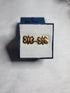 Adinkra Ghanaian Tradition Stud Gold Earrings