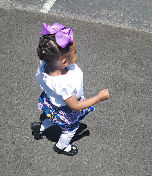 BAABY Ankara Kids Double Layer Flare Skirt and Top Set