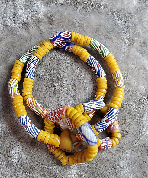 Kukua Babies and Kids Authentic African bead neck and hand set