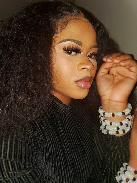 Imani Crystal Frost and Amethyst Bead Bracelet Only Set - Purple