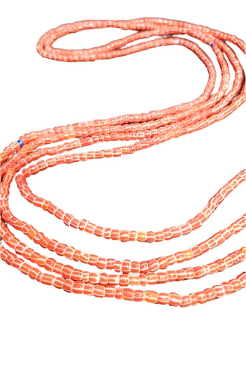 Lom Na Va Duo Waist Beads - Orange & White Ahyenie