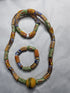 Osebo Unisex African bead necklace and bracelet set