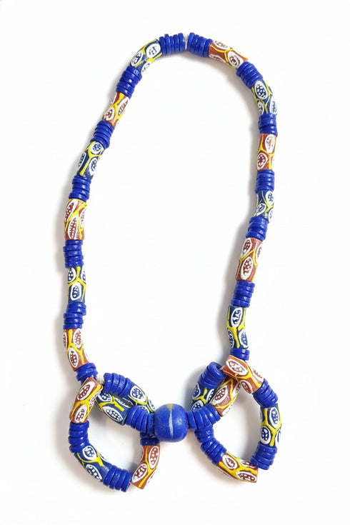 KUKUA Kids Babies Royal Handmade African Bead 3-Piece Set - Royal Blue