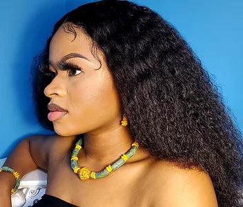 Serwa Akoto African Bead Necklace, Bracelet & Earrings Set