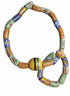 Nii Unisex African bead necklace and bracelet set
