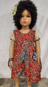Aaliyah Ankara African Print Baby Girl Dress with Sheer Puff Sleeves – Handmade