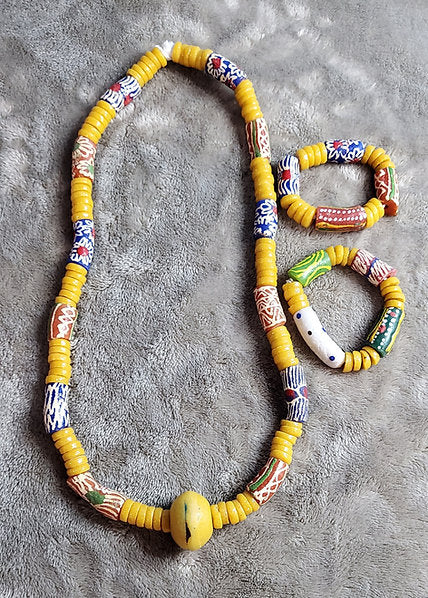 Kukua Babies and Kids Authentic African bead neck and hand set