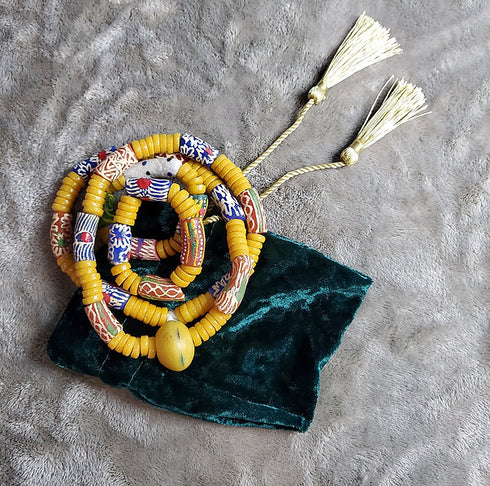 Kukua Babies and Kids Authentic African bead neck and hand set