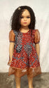 Aaliyah Ankara African Print Baby Girl Dress with Sheer Puff Sleeves – Handmade