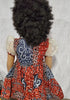 Aaliyah Ankara African Print Baby Girl Dress with Sheer Puff Sleeves – Handmade
