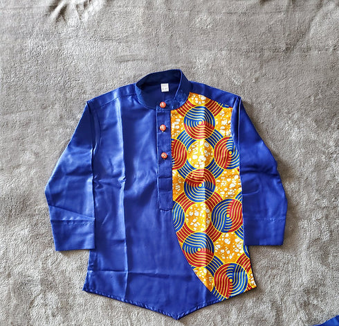 Ola Long Sleeve and Short Pants African Print Baby Boy Two Piece Set – Handmade