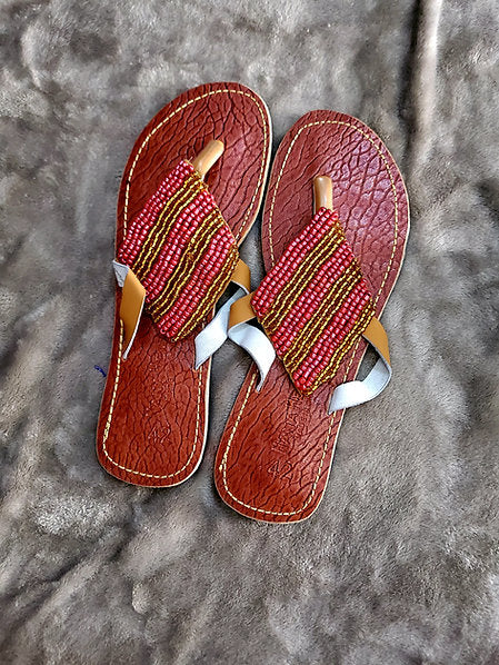Beaded African Summer Slippers