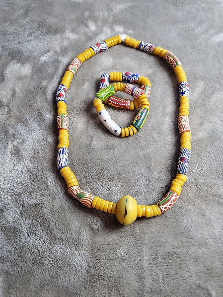 Kukua Babies and Kids Authentic African bead neck and hand set