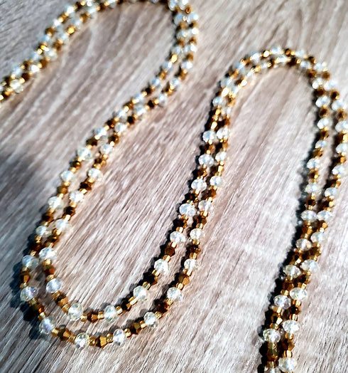 Ayana Clear Embellishment Waist Beads - Ahyenie