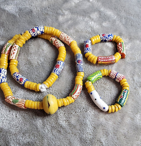 Kukua Babies and Kids Authentic African bead neck and hand set