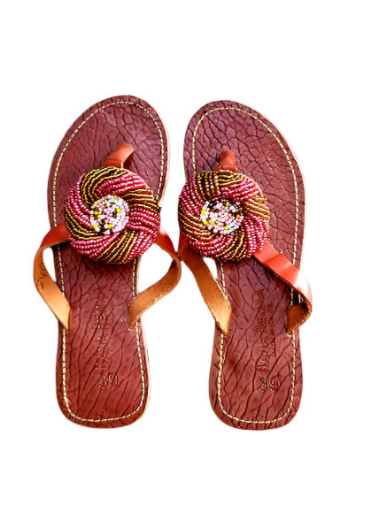 Beaded African Summer Slippers