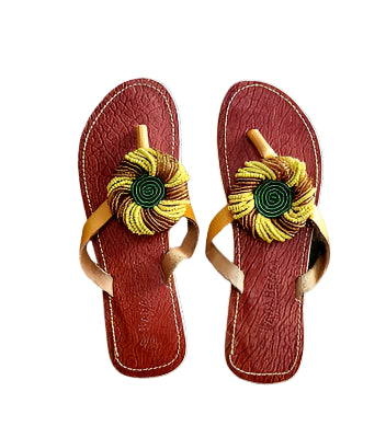 Beaded African Summer Slippers