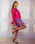 AGYEIWAA African Print 2-Piece Set – High-Waisted Ankara Shorts & Paradise Silk Blouse