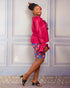 AGYEIWAA African Print 2-Piece Set – High-Waisted Ankara Shorts & Paradise Silk Blouse