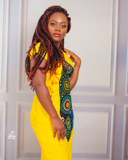 MAKENA Shift African Print Ankara Dress