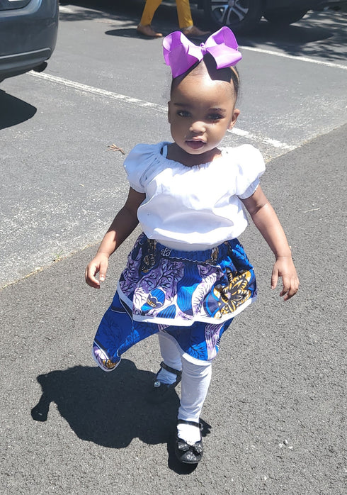 BAABY Ankara Kids Double Layer Flare Skirt and Top Set