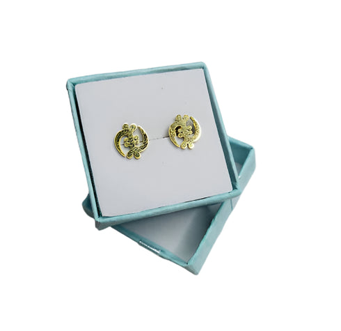 Gye Nyame small Traditional minimalist Aunthentic Earrings