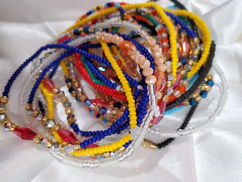 Ohuofe Anklet Bracelet Multicolored Carnival Bead Bangle beads