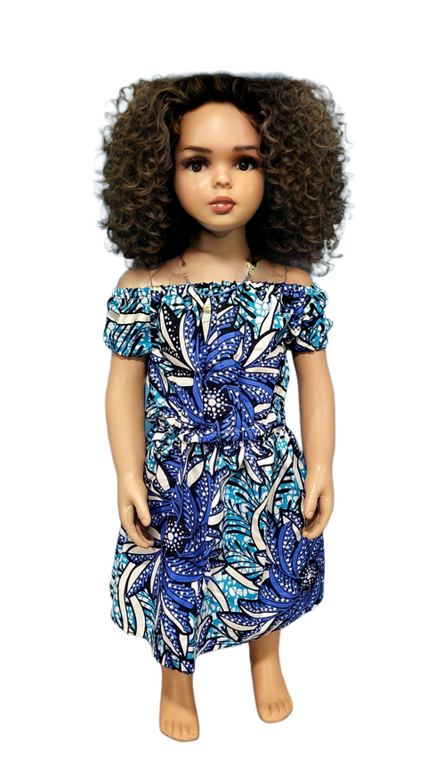 BAABA ANKARA KIDS FLARE SKIRT AND BLOUSE SET