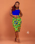 XOLA High-Waisted African Print Button-Front Pencil Skirt Ankara Pencil Skirt, office wear