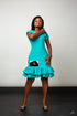 ZAIDA African Print Handmade Shift Double Sister Flare Dress