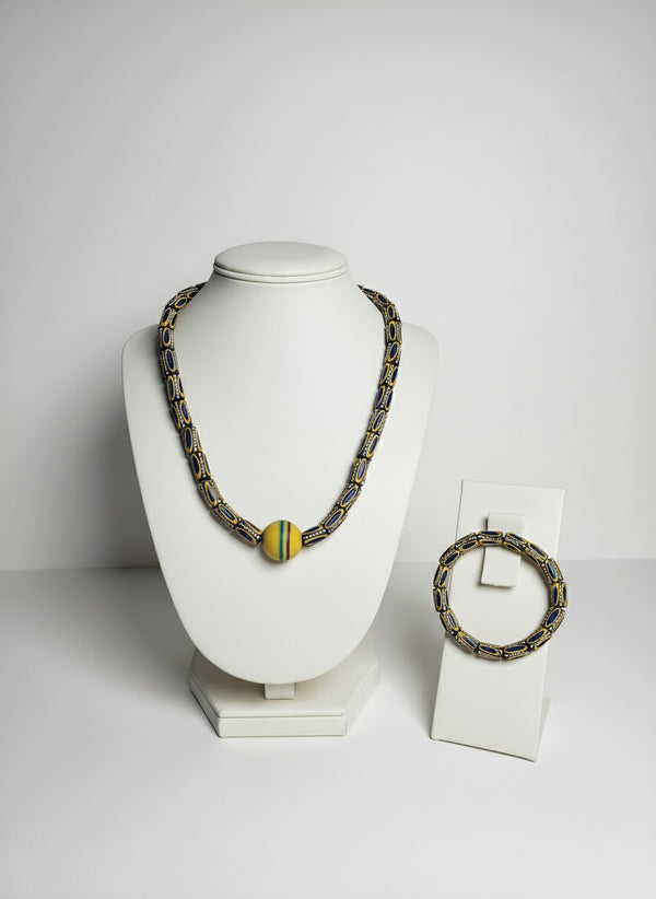 Aboagyewaa African Ceremonial Necklace and bracelet set - Unisex